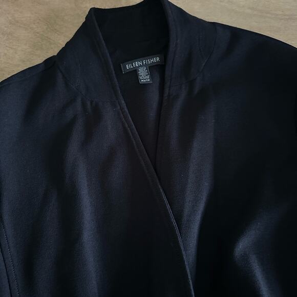 Eileen Fisher Black Stretch Knit Blazer - XS - Picture 4 of 5